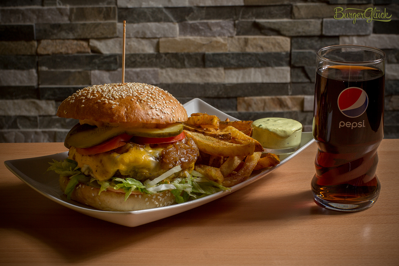 Burgerglück am Mittag