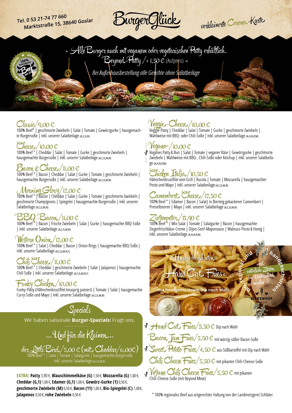 Burgerglueck Speisekarte Restaurant Teil 1 Burgerglueck Speisekarte Restaurant Teil 1